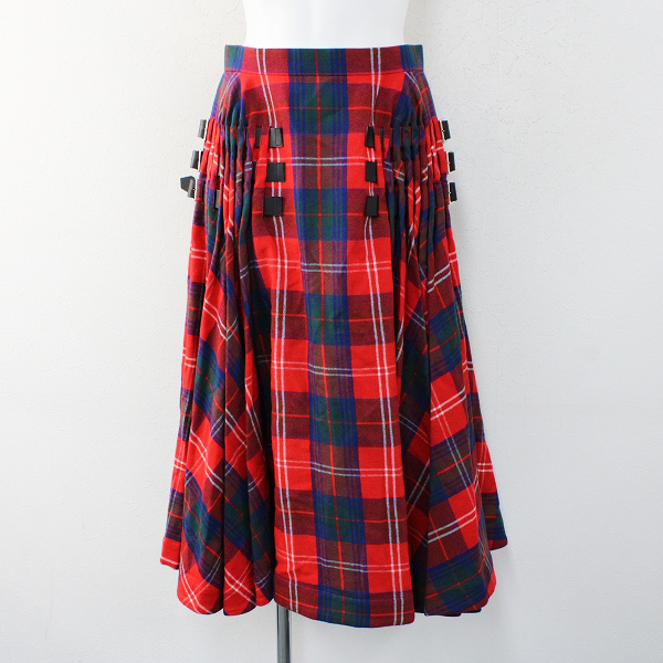 noir kei ninomiya 赤チェックスカート - スカート