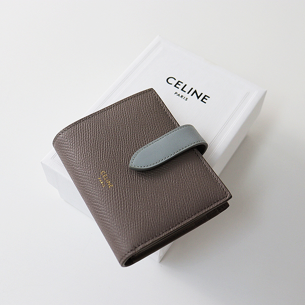 CELINE セリーヌ レザーバイカラー ストラップウォレット スモール ペブル ミネラル « ブランド衣類 宅配買取専門店 TRESOR