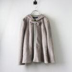 エムズグレイシー M’S GRACY リボンブローチ付 ベルべットジップアップパーカー