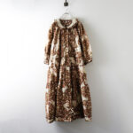 ピンクハウス PINK HOUSE バラ園うさぎプリントミディワンピース