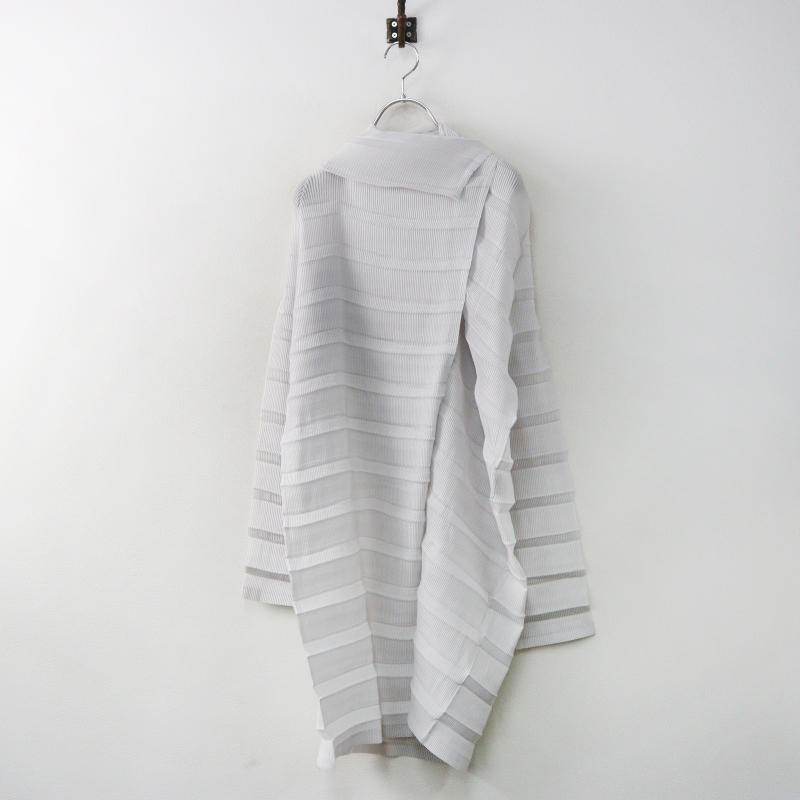 ISSEY MIYAKE FETEプリーツロングカーディガンフリルイッセイミヤケ イッセイミヤケ フェット ISSEY MIYAKE FETE プリーツロング