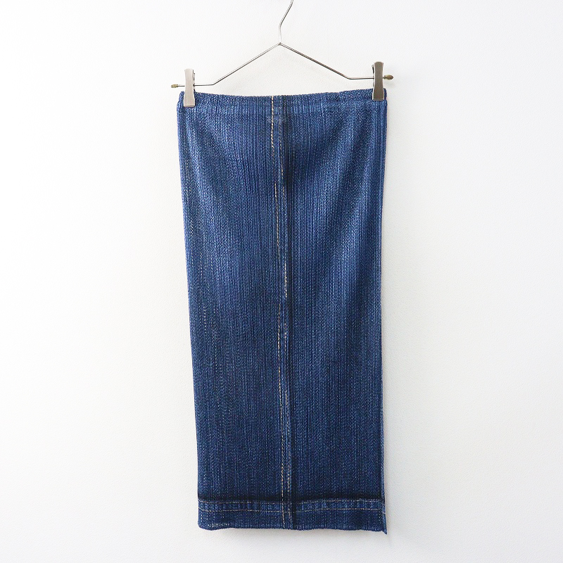 プリーツプリーズ イッセイミヤケ PLEATS PLEASE デニム転写プリント